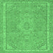 Square Abstract Emerald Green Modern Rug, abs2812emgrn