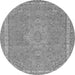 Round Machine Washable Abstract Gray Modern Rug, wshabs2812gry