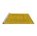 Sideview of Machine Washable Abstract Yellow Modern Rug, wshabs2812yw