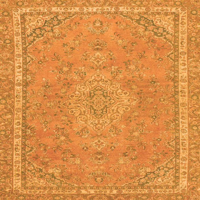 Square Machine Washable Abstract Orange Modern Area Rugs, wshabs2812org