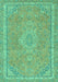 Machine Washable Abstract Turquoise Modern Area Rugs, wshabs2812turq