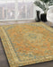 Abstract Cinnamon Brown Modern Rug in Family Room, abs2812