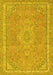 Machine Washable Abstract Yellow Modern Rug, wshabs2812yw