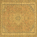 Square Abstract Brown Modern Rug, abs2812brn