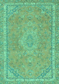 Abstract Turquoise Modern Rug, abs2812turq