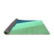 Sideview of Abstract Turquoise Modern Rug, abs2813turq