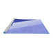 Sideview of Machine Washable Abstract Blue Modern Rug, wshabs2813blu