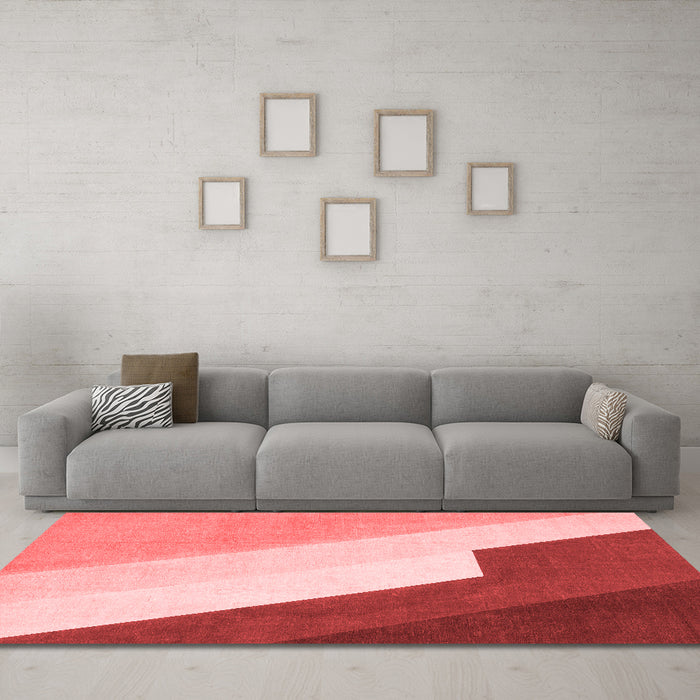 Modern Red Washable Rugs