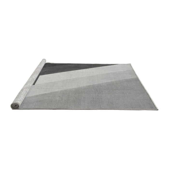 Sideview of Machine Washable Abstract Gray Modern Rug, wshabs2813gry