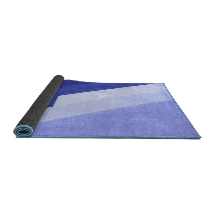 Sideview of Abstract Blue Modern Rug, abs2813blu