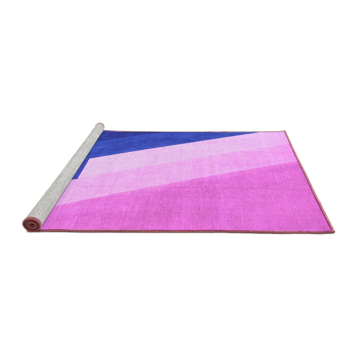 Sideview of Machine Washable Abstract Purple Modern Area Rugs, wshabs2813pur