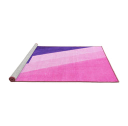 Sideview of Machine Washable Abstract Pink Modern Rug, wshabs2813pnk