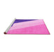 Sideview of Machine Washable Abstract Pink Modern Rug, wshabs2813pnk