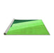 Sideview of Machine Washable Abstract Green Modern Area Rugs, wshabs2813grn