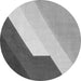 Round Abstract Gray Modern Rug, abs2813gry