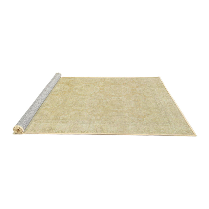 Sideview of Machine Washable Abstract Sun Yellow Rug, wshabs2814