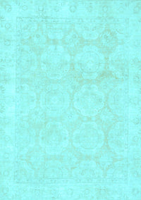 Oriental Light Blue Traditional Rug, abs2814lblu