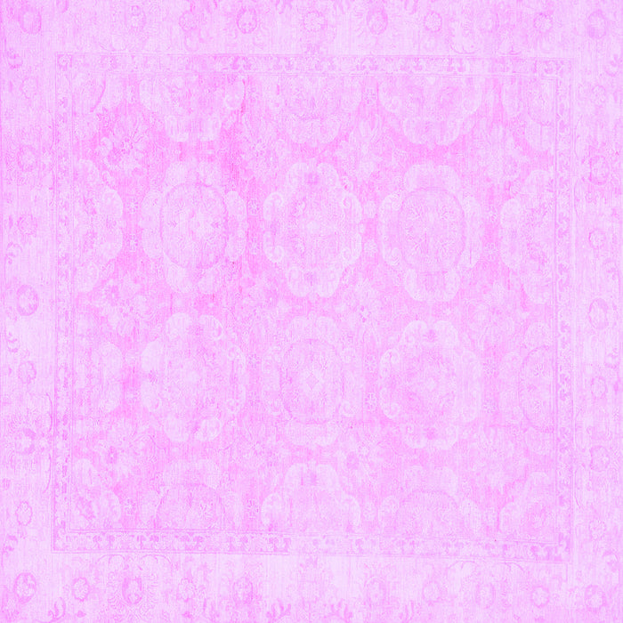 Square Machine Washable Oriental Purple Traditional Area Rugs, wshabs2814pur