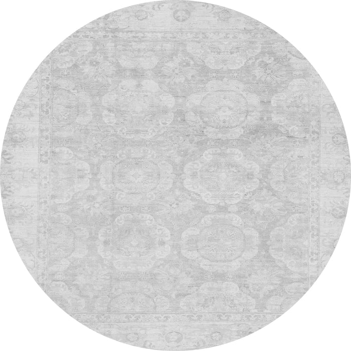 Round Oriental Gray Traditional Rug, abs2814gry