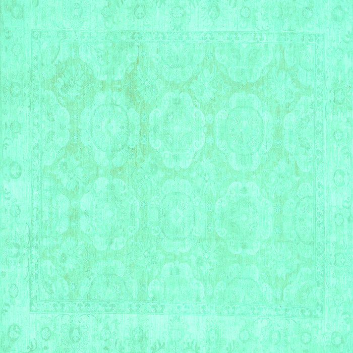 Square Oriental Turquoise Traditional Rug, abs2814turq