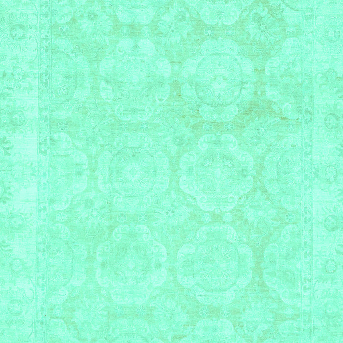 Machine Washable Oriental Turquoise Traditional Area Rugs, wshabs2814turq