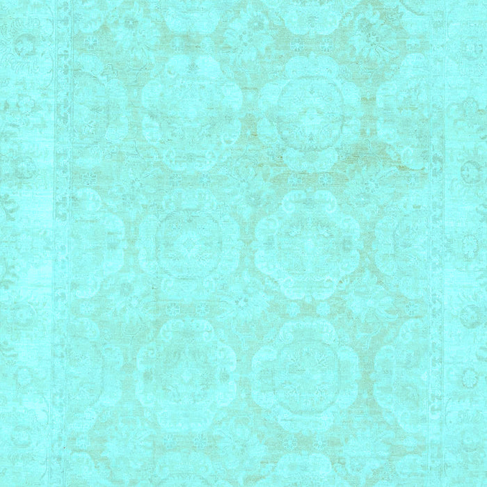 Machine Washable Oriental Light Blue Traditional Rug, wshabs2814lblu