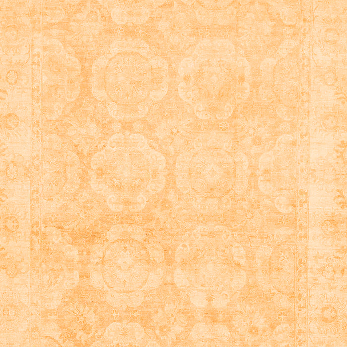 Machine Washable Oriental Orange Traditional Area Rugs, wshabs2814org