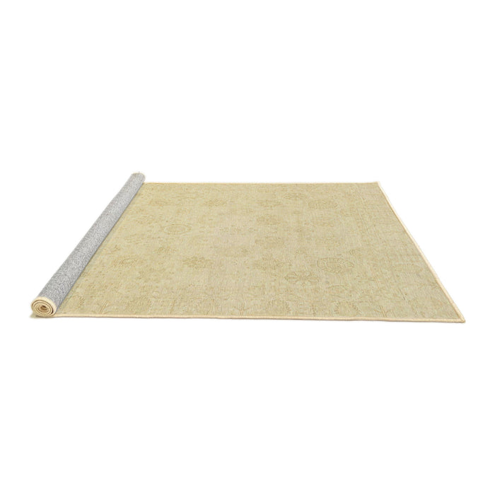 Sideview of Machine Washable Abstract Sun Yellow Rug, wshabs2815
