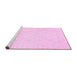 Sideview of Machine Washable Oriental Pink Traditional Rug, wshabs2815pnk