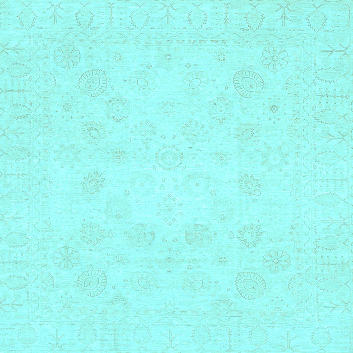 Square Oriental Light Blue Traditional Rug, abs2815lblu