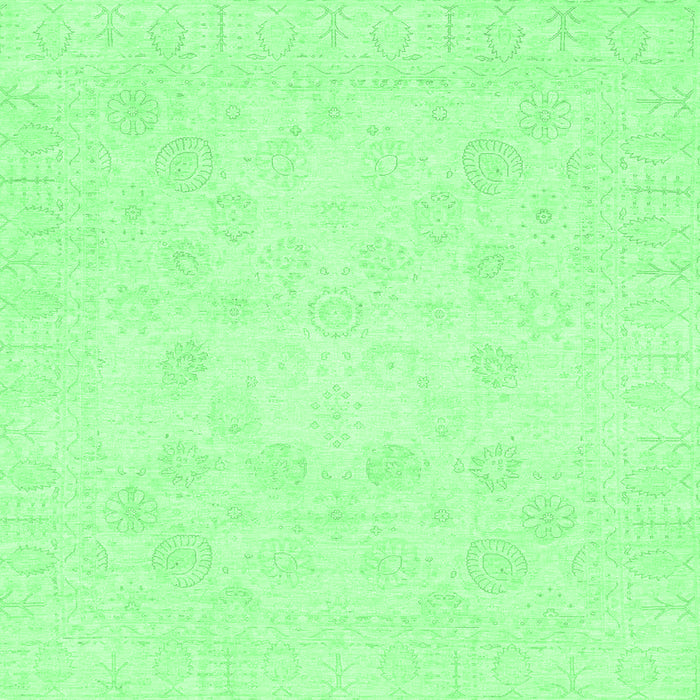 Square Oriental Emerald Green Traditional Rug, abs2815emgrn