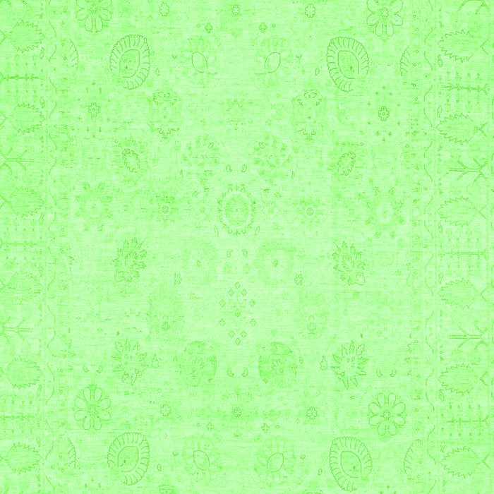 Machine Washable Oriental Green Traditional Area Rugs, wshabs2815grn