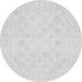 Round Oriental Gray Traditional Rug, abs2815gry