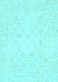 Oriental Light Blue Traditional Rug, abs2815lblu