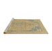 Sideview of Machine Washable Abstract Orange Brown Rug, wshabs2816