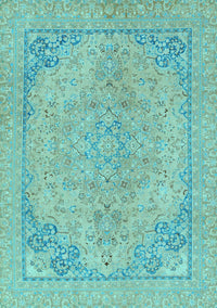 Abstract Light Blue Modern Rug, abs2816lblu