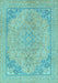 Abstract Light Blue Modern Rug, abs2816lblu