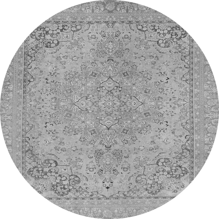 Round Abstract Gray Modern Rug, abs2816gry