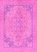 Machine Washable Abstract Pink Modern Rug, wshabs2816pnk