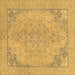 Square Abstract Brown Modern Rug, abs2816brn