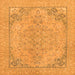 Square Abstract Orange Modern Rug, abs2816org