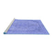 Sideview of Machine Washable Abstract Blue Modern Rug, wshabs2816blu