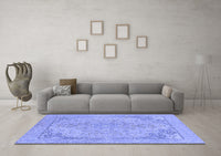 Machine Washable Abstract Blue Modern Rug, wshabs2816blu