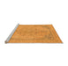 Sideview of Machine Washable Abstract Orange Modern Area Rugs, wshabs2816org