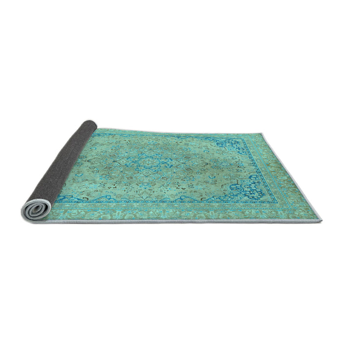Sideview of Abstract Light Blue Modern Rug, abs2816lblu