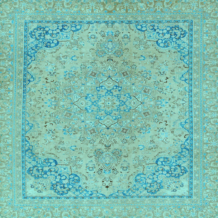 Square Abstract Light Blue Modern Rug, abs2816lblu