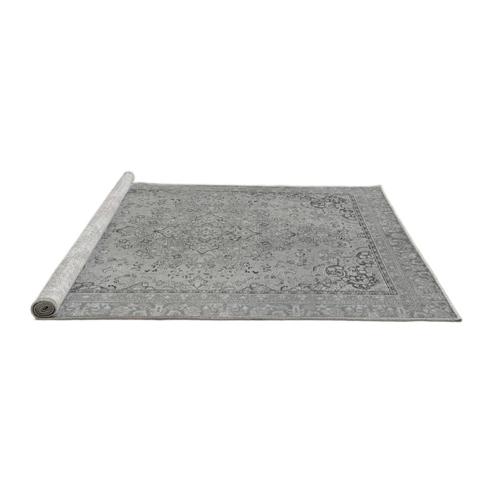 Sideview of Machine Washable Abstract Gray Modern Rug, wshabs2816gry