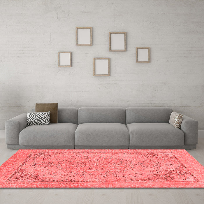 Modern Red Washable Rugs