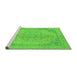 Sideview of Machine Washable Abstract Green Modern Area Rugs, wshabs2816grn