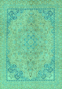 Abstract Turquoise Modern Rug, abs2816turq